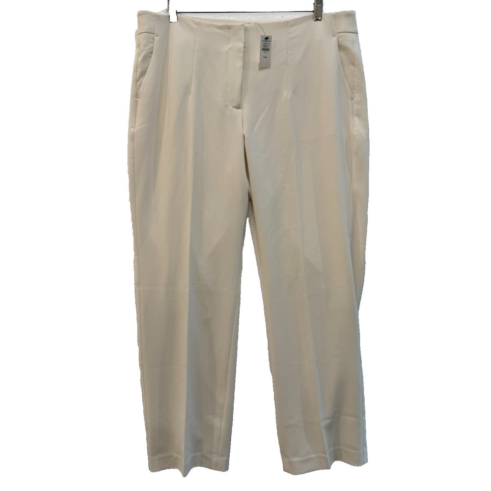 NWT Talbots Size 14W Ivory Lined Dress Pants